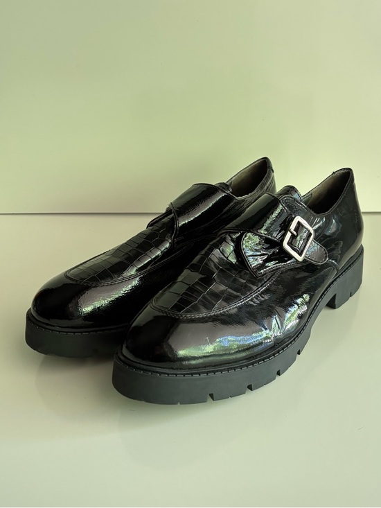 Seychelles Shoes - Seychelles Catch Me Black Patent Monk Strap Loafers Size 11